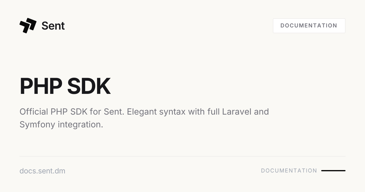 PHP SDK | Sent API Docs