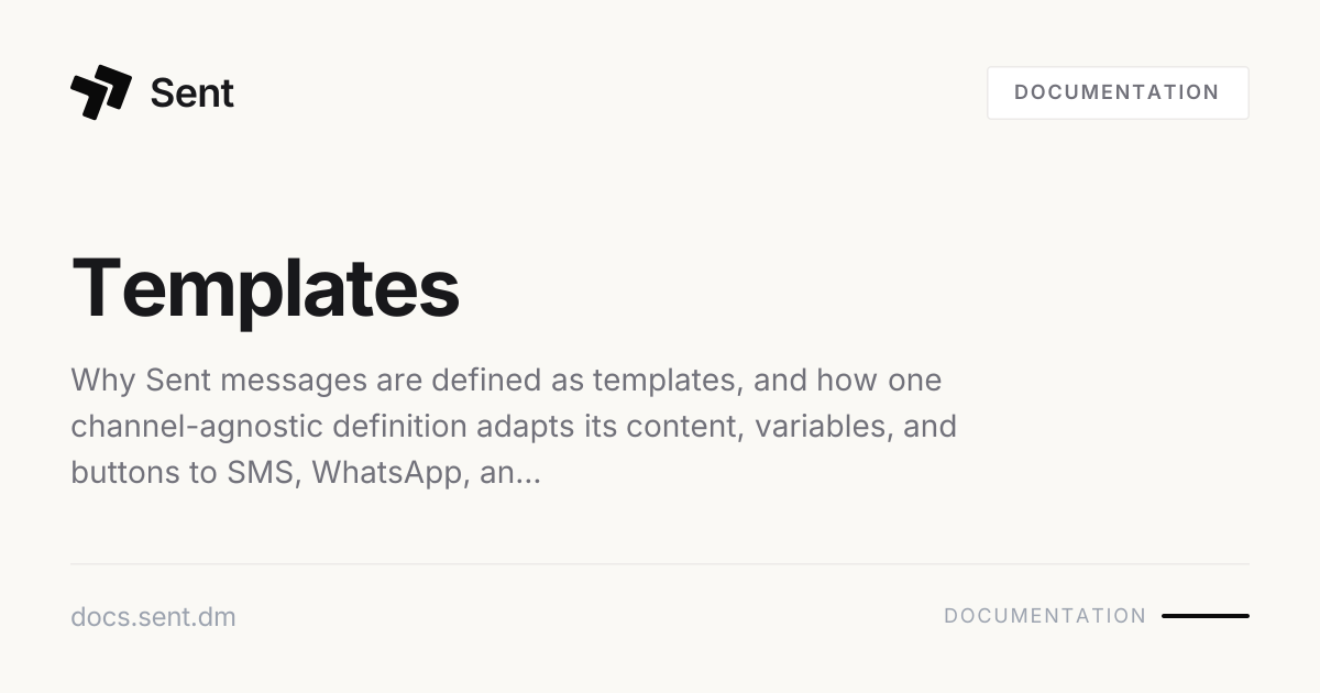 Templates | Sent API Docs