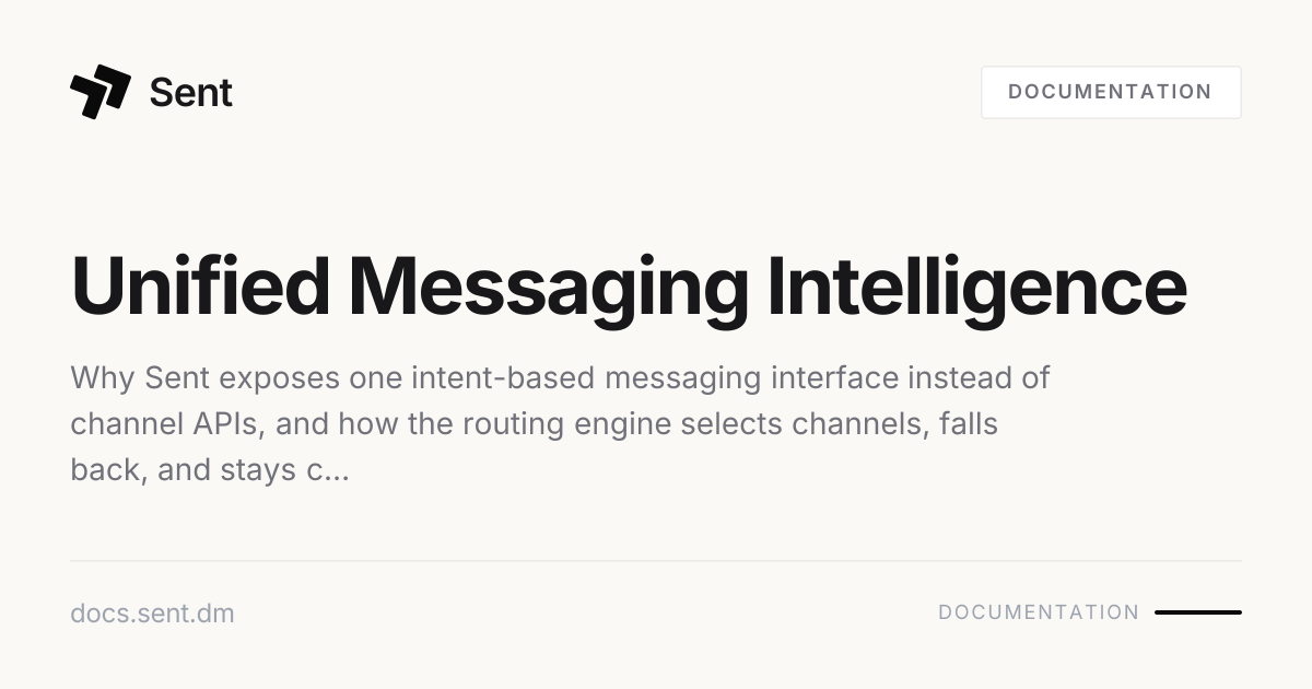 Um Send Help Unified Messaging Intelligence | Sent API Docs