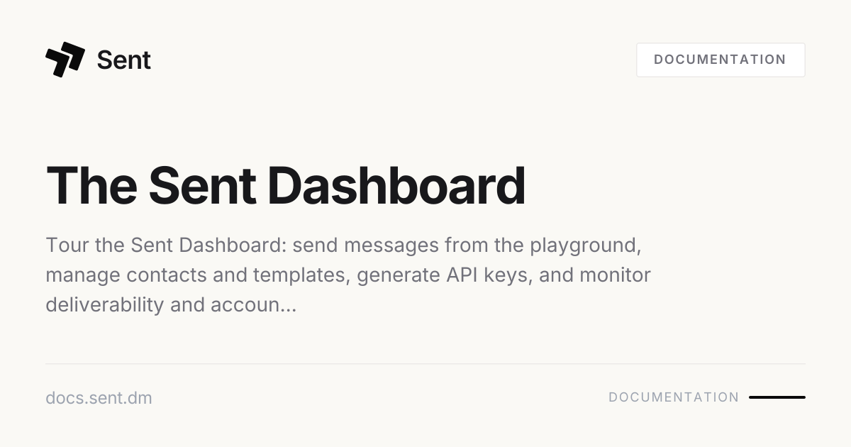 Systematically Sent The Sent Dashboard | Sent API Docs