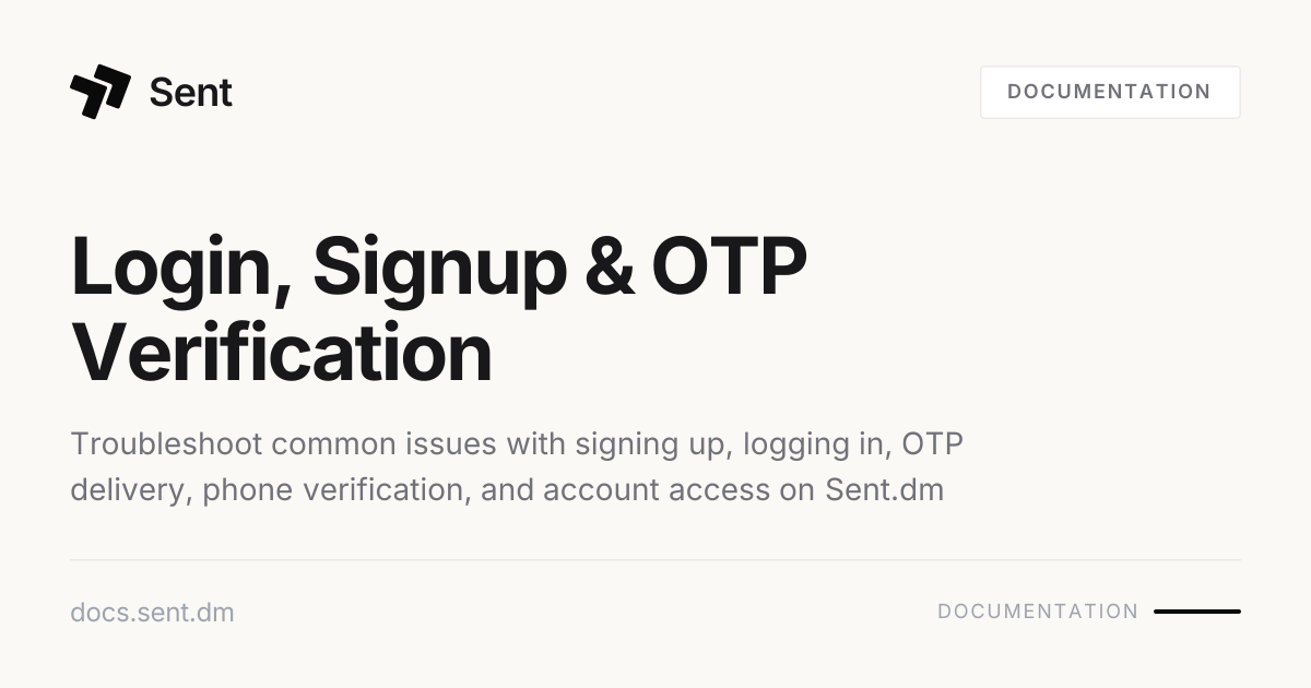 Computer That Sent Login Login, Signup & OTP Verification | Sent API Docs